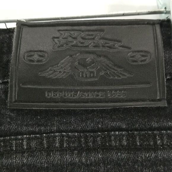 No Fear Jeans Boys Size 12 Youth Black Denim Skinny Waist Button Distressed - Picture 7 of 14